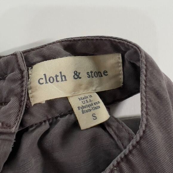 Anthropologie S Cloth Stone Marfa Jumpsuit Wide Leg Halter Brown - Picture 4 of 10